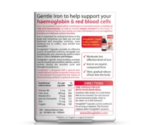 Vitabiotics Feroglobin capsules fer à libération lente