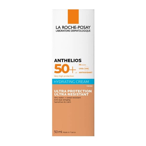 la-roche-posay-anthelioscreme-hydratante-spf50-teinte-50ml La Roche-Posay Anthelios UVMune 400 SPF50+ crème solaire teintée