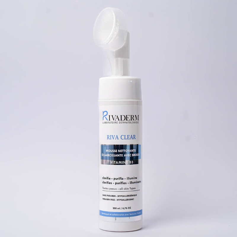 rivaderm riva clear-200ml Rivaderm Riva Clear Mousse Nettoyante Éclaircissante 200 ml