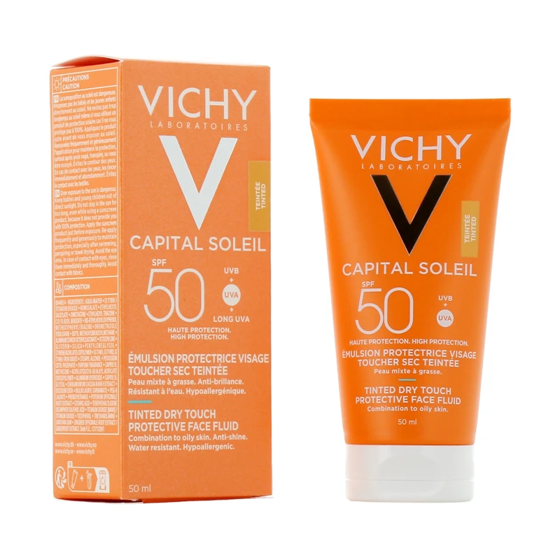 vichy-emulsion-toucher-sec-teintee-spf50-50ml Vichy Capital Soleil SPF50 protection solaire teintée